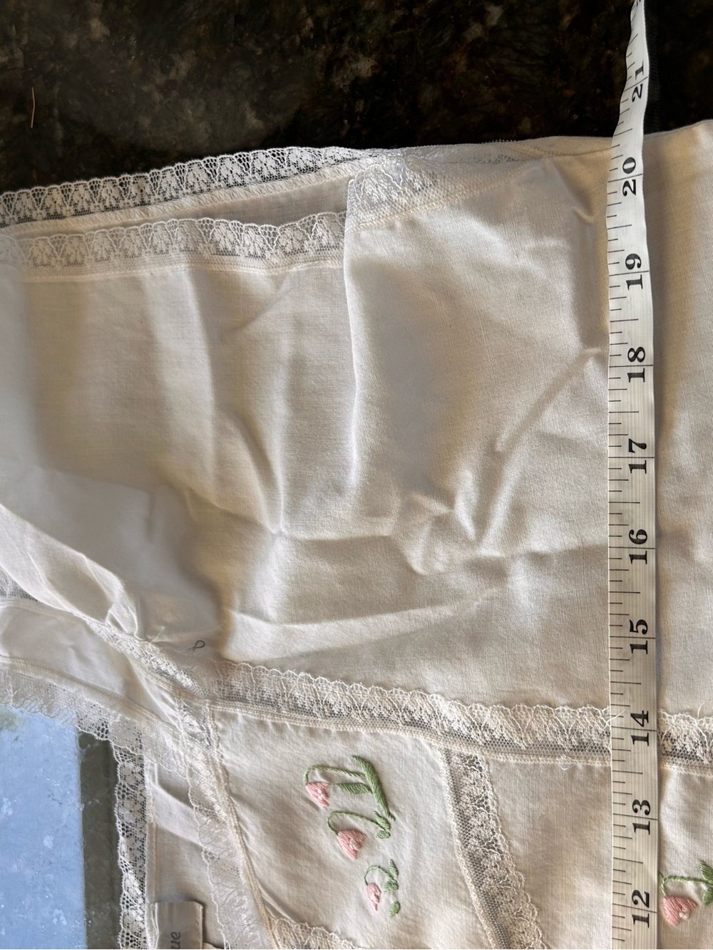 VTG Avantique Embroidered Full Length Nightgown. Prairie. Bridal. Cottage. Lace - Picture 6 of 7